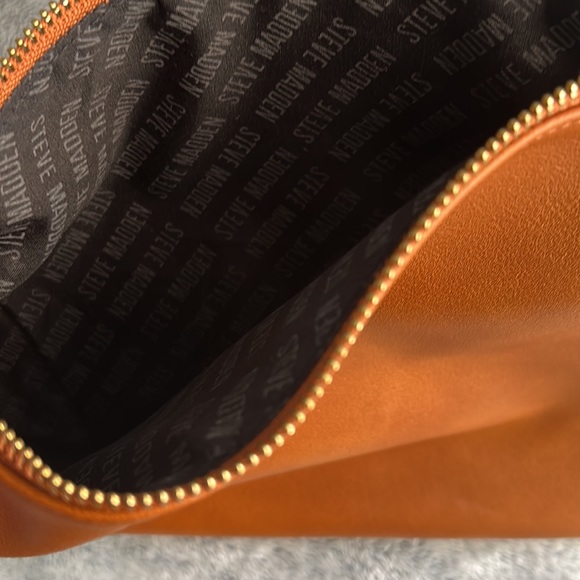 NWOT⭐️STEVE MADDEN💫Brown Large Cosmetic/Tote Bag - Picture 6 of 7